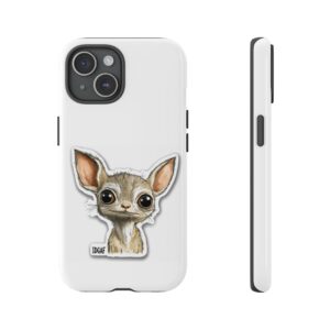 Cute Fennec Fox Tough Phone Case — IDGAF Sticker Style Protective Cover