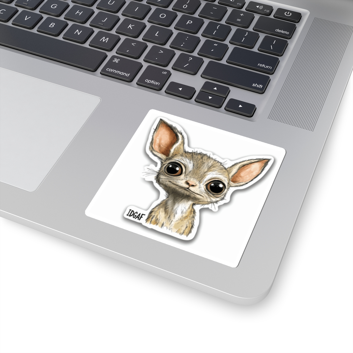Cute Fennec Fox Sticker — 'IDGAF' Kiss-Cut Vinyl Decal - Image 2