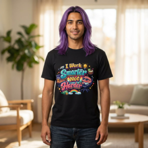 Work Smarter Not Harder Black T-Shirt