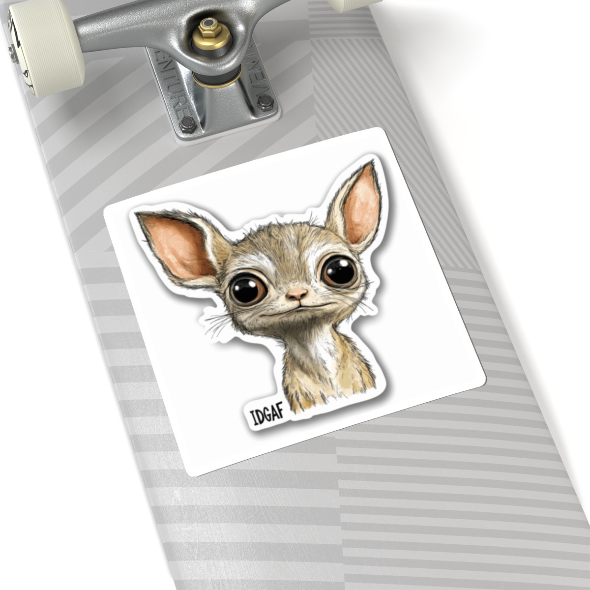 Cute Fennec Fox Sticker — 'IDGAF' Kiss-Cut Vinyl Decal - Image 5