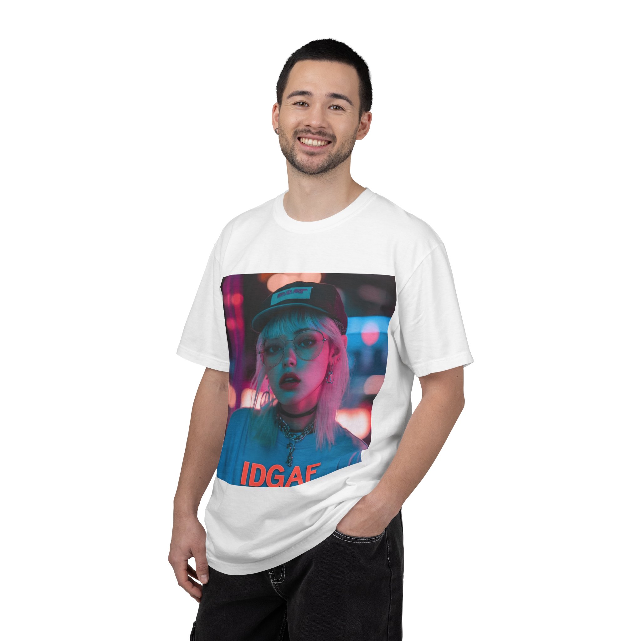 IDGAF Glasses Girl T-Shirt - Image 4